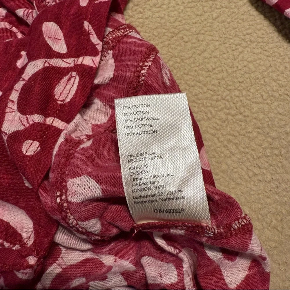 NWT Free People On the block Floral Red Top Shirt Women’s Medium